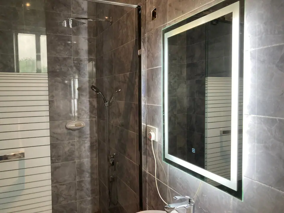 Superior Room bathroom with illuminated mirror